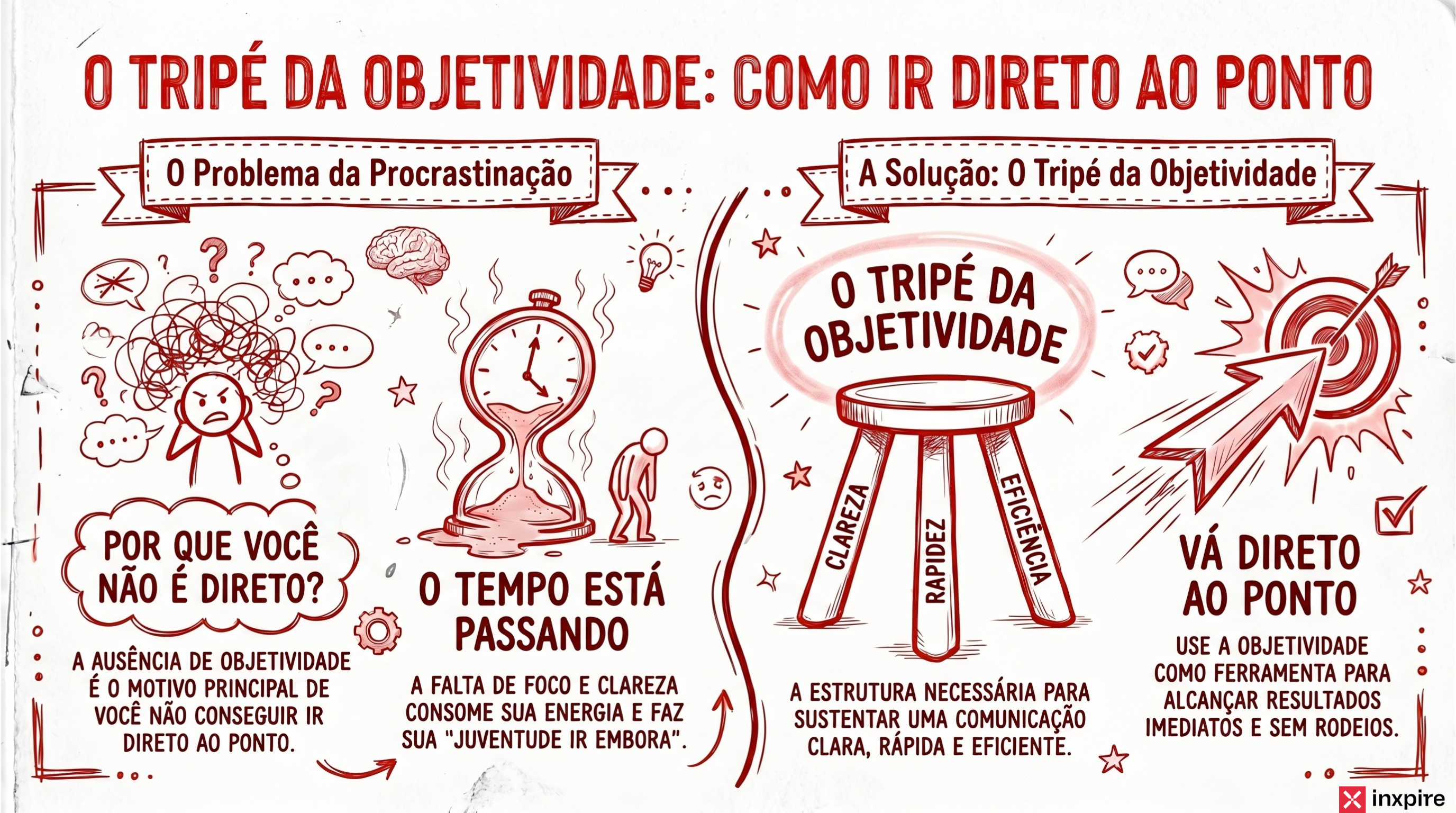 O tripé da objetividade na fala: por que você não consegue ir direto ao ponto